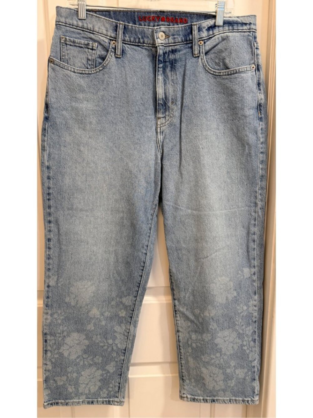 Lucky Brand 90s Loose High Rise Crop Floral Jeans Size 12/31